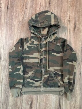 Aritzia/TNA Camo Zip-Up Hoodie Jacket